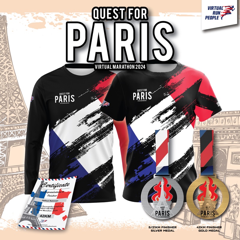 Quest For Paris Virtual Marathon 2024