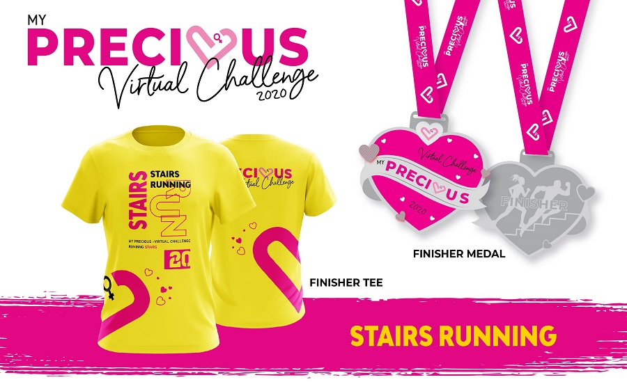 Finisher Tee And Medal - Stairs Running
