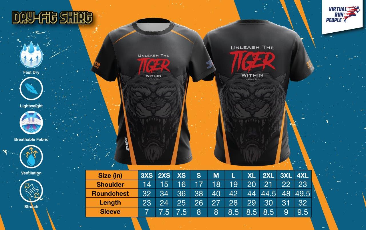 Unleash The Tiger Within Virtual Run 2022