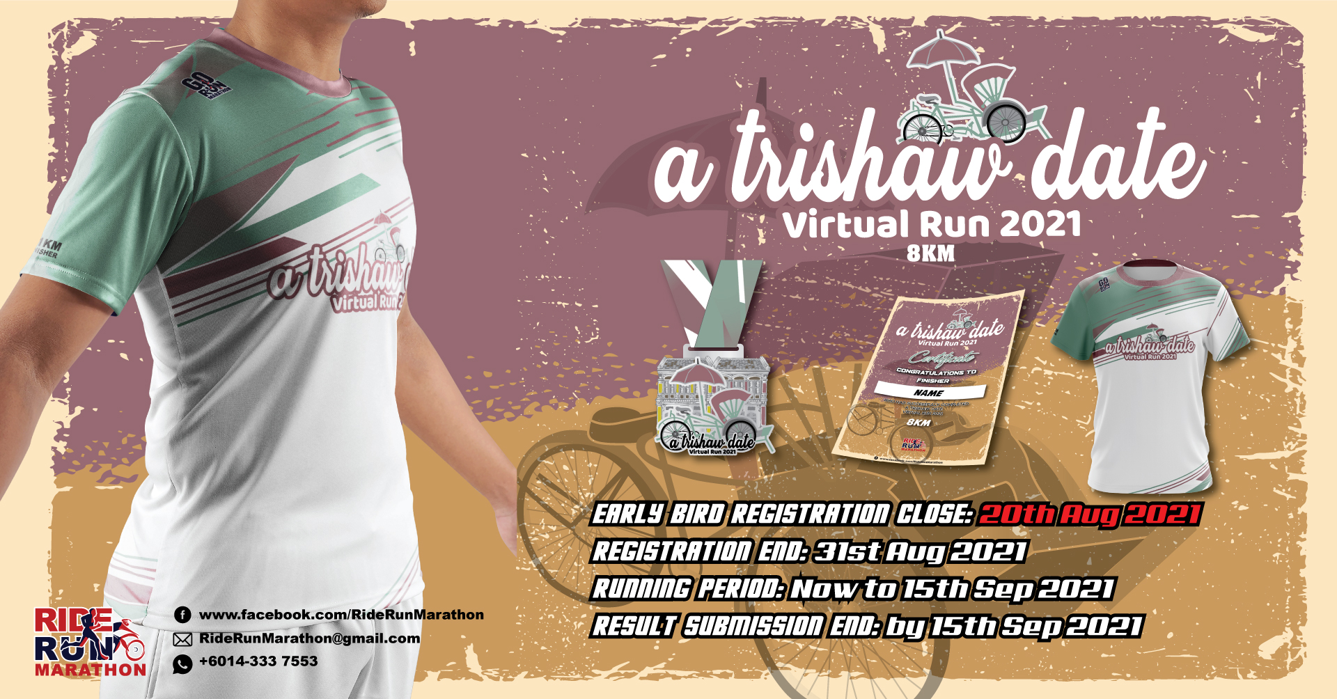 A Trishaw Date Virtual Run Banner
