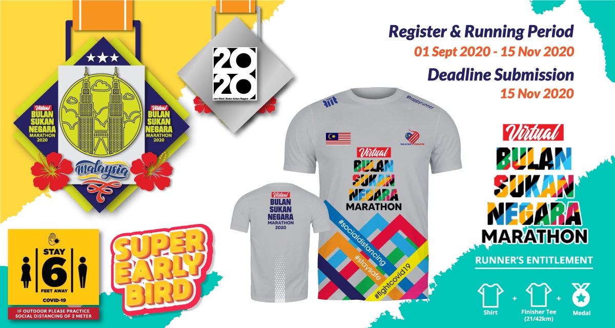 Bulan Sukan Negara Virtual Marathon 2020 Banner