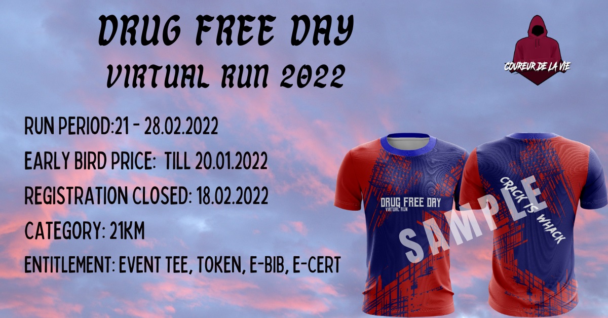Drug Free Day Virtual Run 2022 Banner