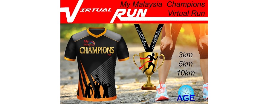 My Malaysia CHAMPIONS VIRTUAL RUN Banner