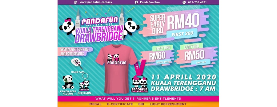 5KM Panda Fun Run Walk Ride 2020 Terengganu (Virtual Run) Banner