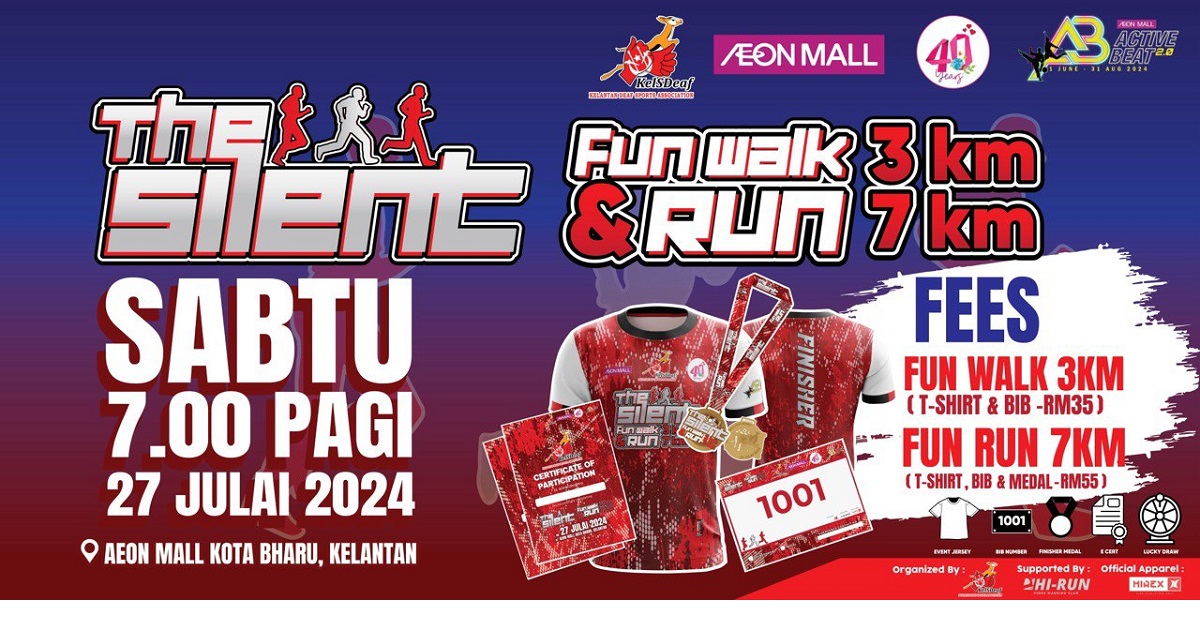 The Silent Fun Walk & Run 2024 Banner