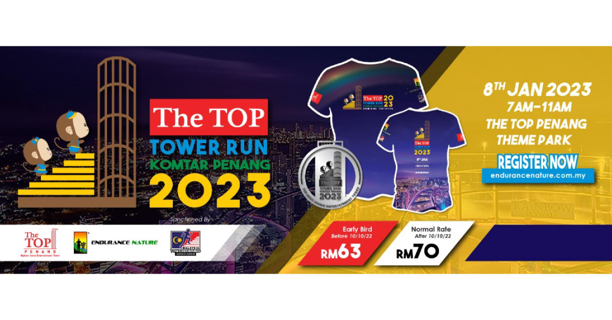 The Top Tower Run Komtar Penang 2023 Banner